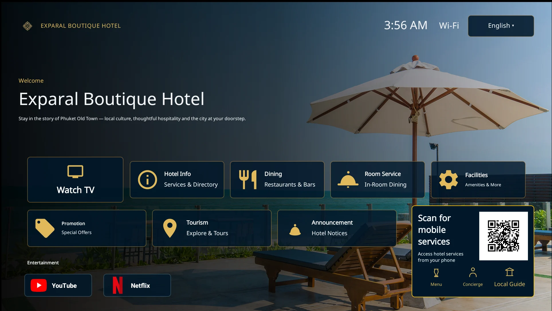 EXPERA hotel TV launcher